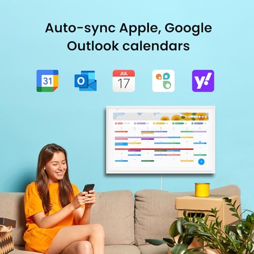 Apolosign 21.5-inch Digital Calendar & Smart Family Wall Planner, No Subscription, Calendar & Dashboard Dual-Mode System, Shared Touchscreen Display with Calendar Sync, Chore Charts & Family Scheduling Hub (White) by ApoloSign - Image 3