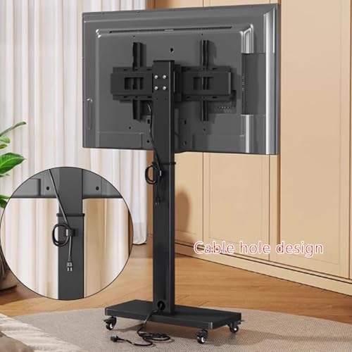Soporte móvil para TV 32"-70" con ruedas freno 360° blanco miniatura 3