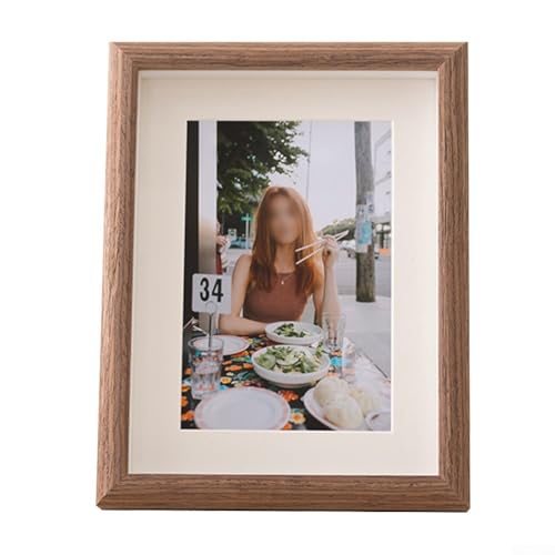 Drivstraw Cornice portafoto in legno – Cornice decorativa da parete 3D cava per foto A4, visualizzazione orizzontale o verticale, costruzione in pannello di densità, nessuna opera d'arte