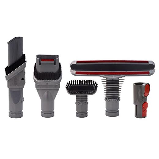 Zubehör-Set Ersatz für Dyson V8 V7 V10 Staubsauger mit Adapter - Ersatzteile Bürste Düse Bodendüse für Dyson V6 DC19 DC29 DC34 DC33 DC35 DC62 Handstaubsauger Zubehör Kit (5 in 1)
