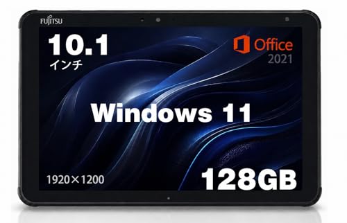 タブレットPC STYLISTIC Q5010 10.1型, Windows 128GB SSD 1920×1200 IPS液晶, Office2021搭載 約600g軽量設計, 中古タブレットPC Webカメラ/Wi-Fi対応 (整備済み品)