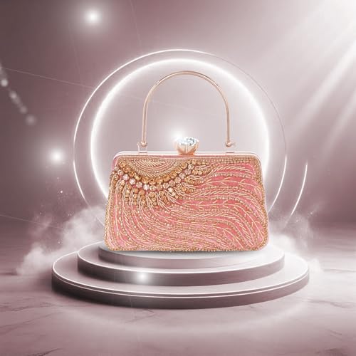 Image of SEA MOUNT Handicraft Hand Embroidered Box Clutch sling Bag Purse for Bridal, Casual, Wedding Bag for Women & Girls