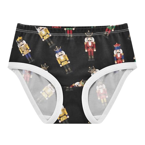 Colorful Nutcracker Soldiers Black Girl Panties Cute Toddlers Underwear Floral Cotton Fancy Briefs Girls Undies 2t