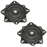 Li-TianFeng 2Pack 6.25 Inch Heavy Duty Bar Stool Swivel Plate Replacement, Bar Stool Seat Turntable,Square Swivel Mechanism for Recliner Chair or Furniture - Ball Bearing Swivel Boat Seat