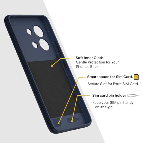 Image of Pikkme Back Cover for OnePlus 13S 5G Camera Protection 3D Hexa Cube Design Silicone Protective Bumper Case (Blue)