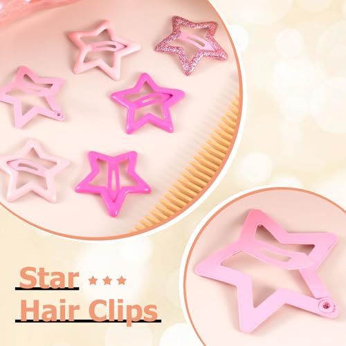 18 piezas pinzas para el cabello en forma de estrella miniatura 6