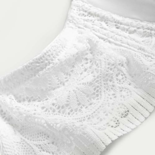 Image of Lace Embroidered White Polyamide Womens Body Soft Non Wired Full Cup Bra