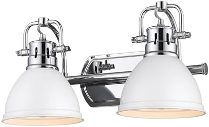 Golden Lighting 3602-BA2 CH-WHT Traditional, Chrome