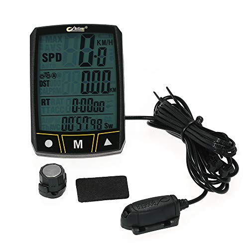 Computador de bicicleta, Romacci Computador de bicicleta sem fio/com fio Sensor de cronômetro de bic