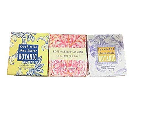 Greenwich Bay Cleansing Spa Soap, Shea Butter, and Cocoa Butter. Blended with Loofah and Apricot Seed, No Parabens, No Sulfates 6.35 Oz. (3 Pack) … (LavRoseMilk)