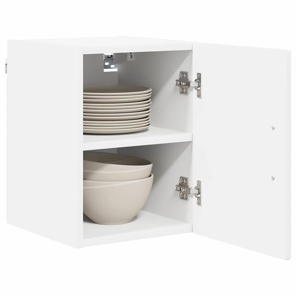 Wandschrank Porto Weiß Holzwerkstoff 30 x 31 x 40 cm mit Regal Wandmontage Küchenschrank für Aufbewahrung Stauraum und Moderne Küchenorganisation