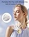 Portable Silent Mini Bladeless Fan Clip On, Small Fan Clip on for Shirt & Waist, Adjustable 3-Speed Suspended Whirlwind Fans, For Outdoor & Travel & Office, Travel Accessories, Gift