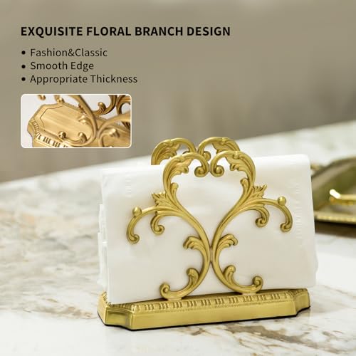 Yacsnbf 1 Luxurious Brass Napkin Holder For Table,Gold Napkin Holder,Kitchen Napkin Holders For Paper Napkins thumb #3