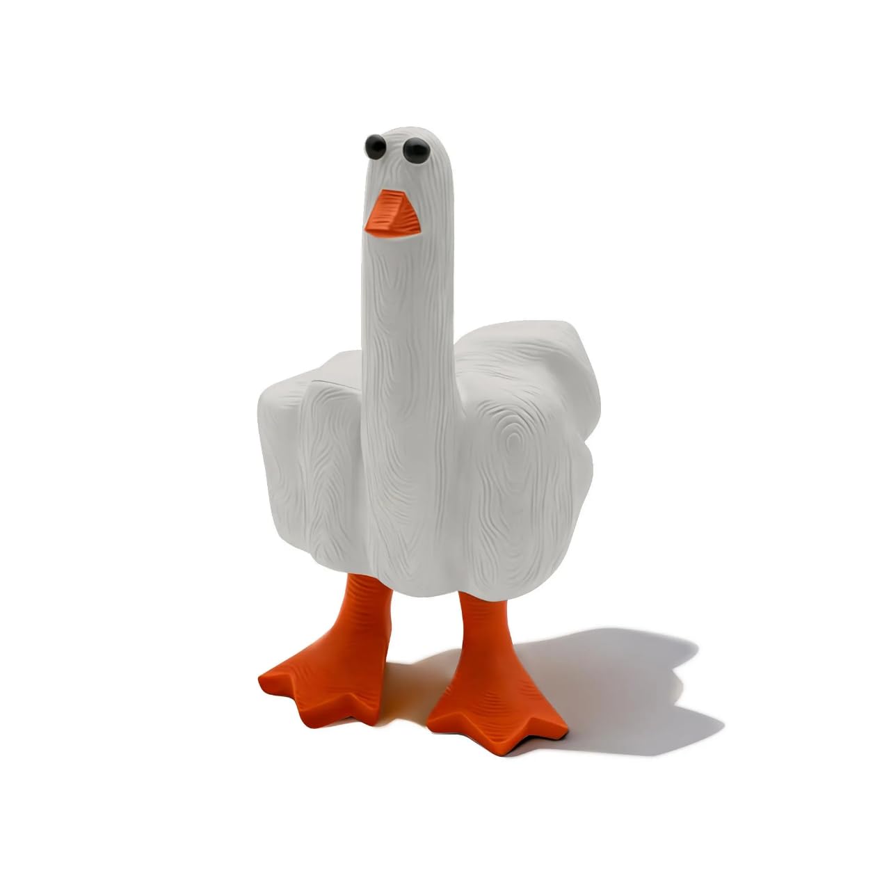 Photo 1 of **See Clerk Notes**Chikoni Funny Finger Duck Resin Garden Statue Decor, Duck You Cute Parody Stress Relief Ornament for Office Desk, Bookshelf & Home, Phone Stands, Gag Gift for Best Friends, White