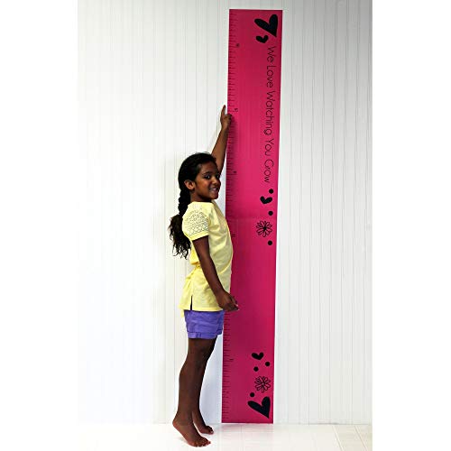 Autocollant tableau de croissance Sassy Shaylee aux nuances contrastées noir et rose
