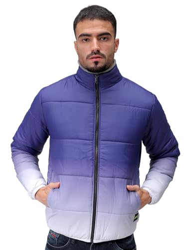 Veste matelassée homme violet foncé contre le vent de mi-saison