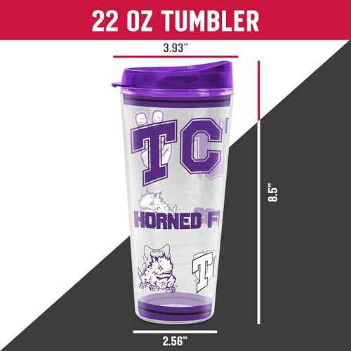 Image of Rico Industries NCAA College Double Wall Mayhem 16oz Or 20oz Tritan Tumbler W Lid