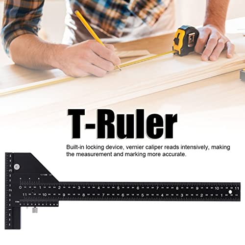 Woodworking Multifunction Ruler, T Type Accurate Professional Dual Function Scriber Gauge - Image 2