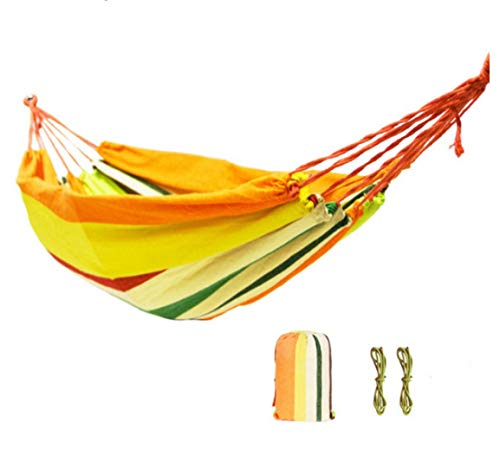 asdf Hamaca Individual Raya Amarilla del Arco Iris Carga 200 Kg Columpio De Hamaca Decoración De Columpio De Hamaca De Ocio Al Aire Libre/Interior