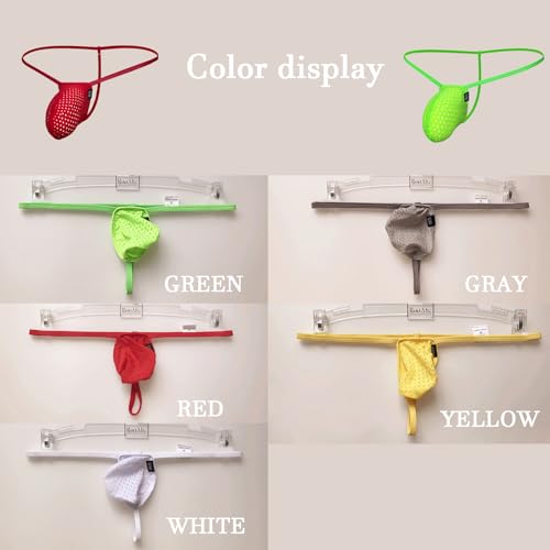 Men Sexy G-String Low Rise Sheer Thong Pouch Enhancing Bikini Underwear T-back Lingerie2