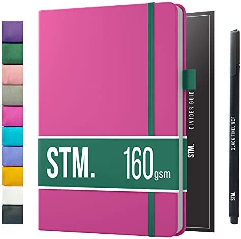 Bullet Journals | Dotted Journal Notebook | Dot grid notebook | A5 hard cover vegan leather | 160gsm thick paper | Lay flat bujo | Scribbles That Matter - Iconic | Dot journal | For women and men