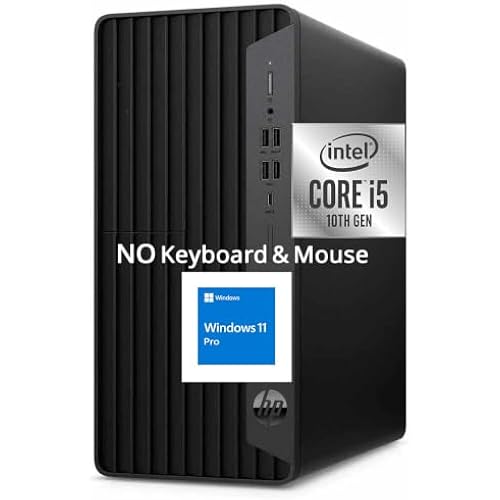 HP Prodesk 600 G6 Tower PC Desktop Computer, Intel Core i5-10500 Up to 4.50 GHz, 16GB DDR4 Ram, 512GB NVMe SSD, RGB Keyboard Mouse, Windows 11 Pro (Renewed)