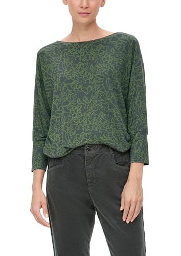 T-Shirt s.Oliver Vert Manches 3/4 Idéal pour le Look de Bureau