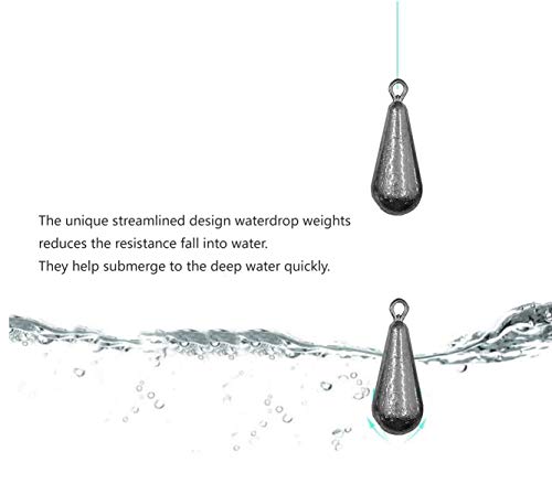 Plomb de peche 60g goutte d'eau pour vos sorties de peche dominicales - 2