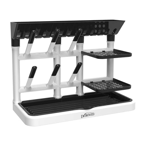 Dr. Brown's - Dr. Brown’s™ Drying Tower, Stand-Up Drying Rack, Countertop Baby Bottle Drying with Organized Storage for Baby Essentials, Space Saving Vertical Rack