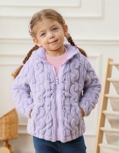 Image of Toddler Fleece Jacket Girls Warm Coats Winter Outerwear 2-6 Years