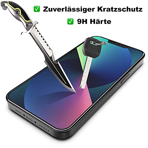 XeloTech Panzerglas Full Cover Schutzglas für iPhone 13 und 14