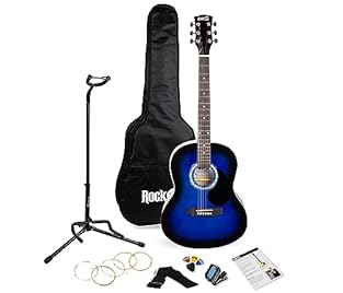 Acoustic Guitar: The RockJam W101 acoustic guitar has a dreadnought ergonomic body that is made for playability and has a desirable high-gloss finish. Metal Gear-heads and Steel Strings: Metal gearheads make tuning your guitar easier and more accurat...