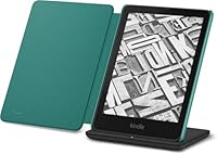Kindle Paperwhite Signature Edition Essentials Bundle including All-new Kindle Paperwhite Signature Edition (32GB) - Black, Plant-based Leather Cover - Jade, and Power Adaptor