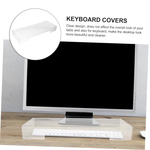 Protector de teclado de acrílico blanco que reduce la limpieza y evita suciedad 7
