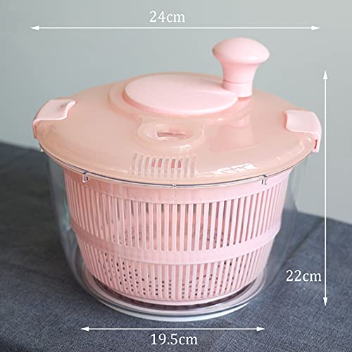 Hedtec Dryer Large 5L Salad Spinner, Manual Quick Dryer Easy To Clean, Dishwasher Safe Salad Washer Dryer For Lettuce Vegetables And Fruits, Bpa Free Kitchen #TOP1