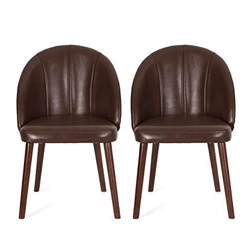 Christopher Knight Home Cullimore Channel Stitch Dining Chairs - Dark Brown/Espresso (Set of 2)