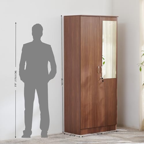 Image of Home Centre Helios Alton 2-Door Wardrobe with Mirror