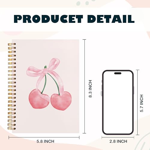 Carnet esthétique rose BearCake Preppy comme cadeau de chien cerise - 5