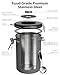 Veken Coffee Canister with Window,Airtight Stainless Steel Kitchen Food Storage Container, Date Tracker & Scoop for Grounds Coffee, Beans, Tea, Flour, Cereal,Sugar,22OZ,Grey