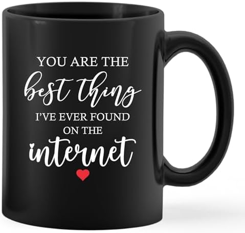 You are the Best Thing I Have Found on the Internet Coffee Mug, Boyfriend Mug, Long Distance Gifts for Him, Things for Long Distance Couples, Online Dating Coffee Mugs Gifts for Her Him, 11 Oz image 5