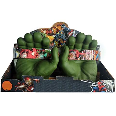 QCSTORE Avengers Hulk Fists Gloves PVC The Hulk Cosplay Gloves Hulk Gloves Kids Halloween Christmas Costume Toy Fists Figure Hulk Boxing Gloves Cover
