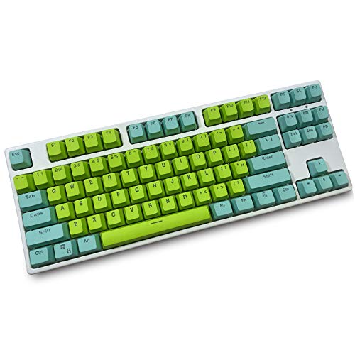 Keycaps 87 tasti PBT Copritasti Tastiera meccanica Doppio retroilluminato Parola trasparente da gioco per layout USA per Cherry MX vendi solo copritasti