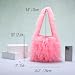 Imagen de Jamron Mujer Tul Bolsa de Mano Verano Bolsa de Playa Bolsa Compra de Tela SN0702210 Rosa