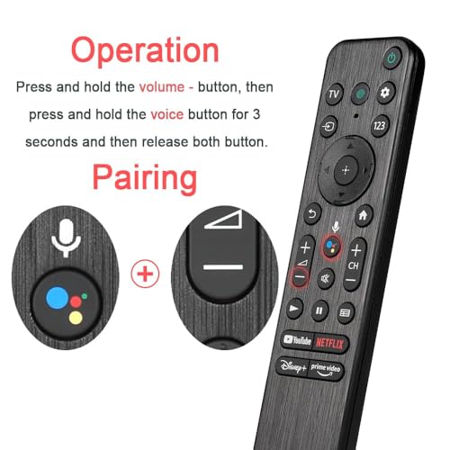 Compatible for Sony Tv Remote Original RMF-TX800P Model Suitable for OLED QLED FHD Smart Android Television with Google Assistant and Voice Command Feature - Pairing Must 3 414IRoz5NJL