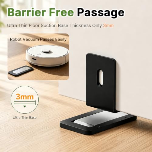 Image of HASTHIP Slim Door Stopper Floor Mount Stainless Steel Catch Slim Gaps