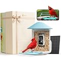 Birdfy Bird Feeder with 2K AI Camera, Solar Powered, Trending Gift Idea for Mom, Dad & Bird-Lover, Wireless Smart Birdwatching with Auto-Record Videos & Notify, Great for Backyard & Outdoor Use