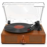 【Tocadiscos vintage: gran regalo de elección】 Crea una atmósfera cálida en las reuniones familiares. Cuando está solo, puede ayudarlo a relajarse. Incluso si no lo usa, puede ser una de las decoraciones premium de la casa. Como regalo, también permite que el destinatario sienta tu corazón.