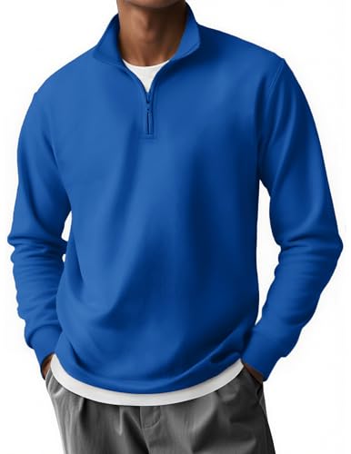 Pull à manches longues léger pour homme fini les pulls lourds avec ce col zippé solide