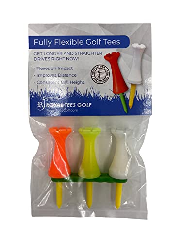 Royaltees Golf Royal Tees R5 1-12 PhatTee, Flexible Golf (Mixed Colors), Orange