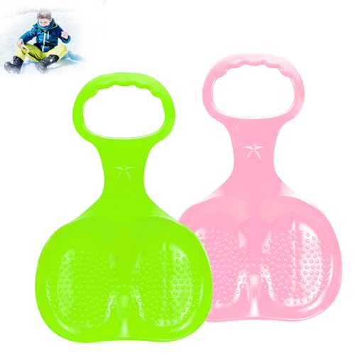 2 Stück Schneerutscher Kinder Rutscher Schlitten Bob Poporutscher Schnee...